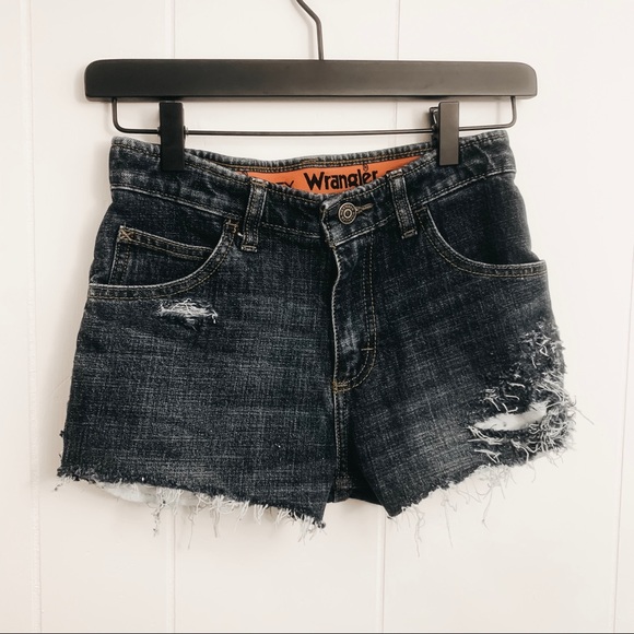 Wrangler Pants - Wrangler Distressed Denim Shorts